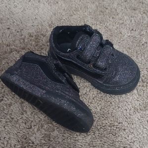 Toddler Black Glitter Vans size toddler 2.5
